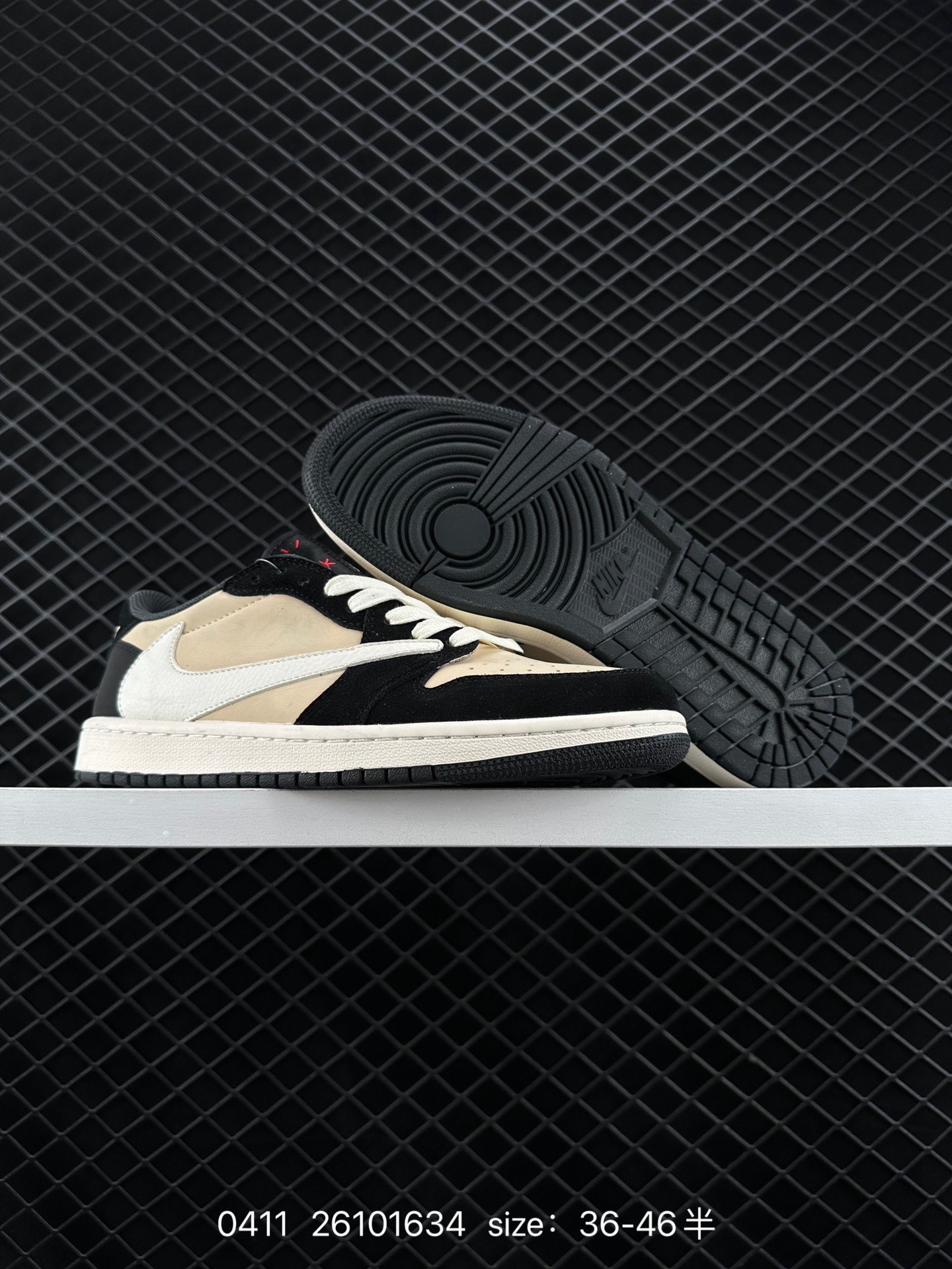 fragment design x Travis Scott x Nike Air Jordan 1 Low OG SP”Black/Green Toe“